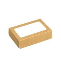 Kraft lid with window for Fenix 1/4 gastro tray (250pcs /case)