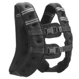 Weighted Vest, 16 lbs Weight Vest with Reflective Stripe, Adjustable Buckle Body Weight Vest for Me