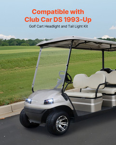 Golf Cart Light Kit, 12V, LED Headlight and Taillight Kit with Wiring Harness, Switch, Zip Ties, AB