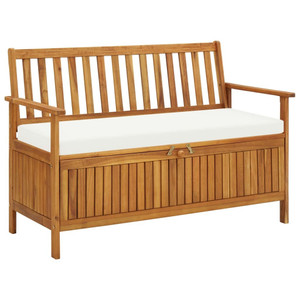 Patio Storage Bench Solid Acacia Wood 47.2"x24.8"x33.1