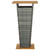 Bar Table Gray 23.6"x23.6"x43.3" Poly Rattan and Solid Acacia Wood