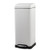 8-Gallon Retro Stainless Steel Step-On Trash Can in White Finish