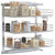 3-Tier Pull-out Kitchen Wire Basket Silver 18.5"x13.8"x22