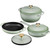 Sage 6-Piece Non-Stick Cast Iron Cookware Set - Skillet Grill Pan Dutch Oven