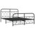 Metal Bed Frame without Mattress with Footboard Black 59.1"x78.7