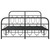 Metal Bed Frame without Mattress with Footboard Black 59.1"x78.7