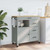 Kitchen Trolley MONZA 33.1"x15.7"x34.8" Solid Wood Pine