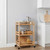 Kitchen Trolley with Wheels Natural 18.11 x 14.96 x 29.92 in
