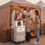 Movable Base Cabinet for Orange Juicer, Thickened Stainless Steel Cabinet, 4 Swivel Casters, Compat