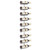  Wall-mounted Wine Rack for 9 Bottles White Iron