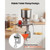Manual Grain Mill with High Hopper, Hand-Crank Corn Grinder, Heavy Duty Cast Iron Wheat Grinding Mi