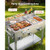 Outdoor Propane Griddle, 3 Burners (11,600 BTU Each), Commercial Stainless Steel Griddle with Two 1
