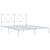 Metal Bed Frame without Mattress with Headboard White 59.1"x78.7