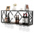 Industrial Rustic Brown Wood Metal Wall Mounted Wine Rack Shelf