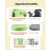 Button Maker Machine, 1.26/2.28 inch 2-in-1, Plastic Pin Maker with 200 pcs Button Parts, Circle Cu