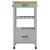  Kitchen Trolley MONZA 18.9"x15.7"x34.8" Solid Wood Pine