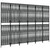 Room Divider 6 Panels Black Poly Rattan