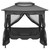  Outdoor Convertible Swing Bench with Canopy Anthracite 86.6"x63"x94.5" Steel