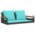  Swing Bench with Cushions Black 42.9"x24.4"x15.7" Poly Rattan