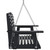  Garden Swing Chair Black Solid fir wood Single Comfy