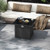 32.5 Inch Propane Fire Pit Table 5000 BTU with Tempered Glass Tabletop-Black - Color: Black
