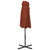  Garden Parasol with Aluminum Pole 181.1"x106.3" Terracotta