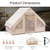 Inflatable Camping Tent 2/4/6 People Glamping Tent for Family Camping with Pump-Beige - Color: Beige