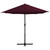  Garden Parasol with Aluminum Pole 181.1"x106.3" Bordeaux Red