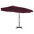  Garden Parasol with Aluminum Pole 181.1"x106.3" Bordeaux Red