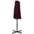  Garden Parasol with Aluminum Pole 181.1"x106.3" Bordeaux Red