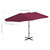  Garden Parasol with Aluminum Pole 181.1"x106.3" Bordeaux Red
