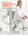 Raised Toilet Seat, 300 lbs Load Capacity, 3.5-Inch Lift Height, Commode Elevated Toilet Seat Riser