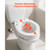 Raised Toilet Seat, 300 lbs Load Capacity, 3.5-Inch Lift Height, Commode Elevated Toilet Seat Riser