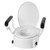 Raised Toilet Seat with Arms, 300 lbs Load Capacity, 3-Level Adjustable Height, Widened Commode Ele