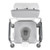 Bedside Commode Chair, 500 lbs Capacity, 4-in-1 Portable Toilet and Raised Toilet Seat with Padded 