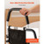 Bed Rail for Elderly, Bedside Assist Rails with PU Handrail, Adjustable Height Pipe Bedside Cane, H