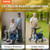 2 in 1 Rollator Walker & Transport Chair for Seniors, Folding Rolling Walker Wheelchair Combo & Foo