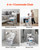 Bedside Commode Chair with Wheels, 350 lbs Capacity, 4-in-1 Portable Toilet and Raised Toilet Seat 