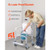 Bedside Commode Chair with Wheels, 350 lbs Capacity, 4-in-1 Portable Toilet and Raised Toilet Seat 