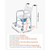 Bedside Commode Chair with Wheels, 350 lbs Capacity, 4-in-1 Portable Toilet and Raised Toilet Seat 