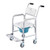 Bedside Commode Chair with Wheels, 350 lbs Capacity, 4-in-1 Portable Toilet and Raised Toilet Seat 