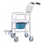 Bedside Commode Chair with Wheels, 350 lbs Capacity, 4-in-1 Portable Toilet and Raised Toilet Seat 