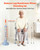 Raised Toilet Seat with Arms, 300 lbs Load Capacity, Adjustable Height, Widened Commode Elevated To