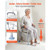 Raised Toilet Seat with Arms, 300 lbs Load Capacity, Adjustable Height, Widened Commode Elevated To