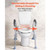 Raised Toilet Seat with Arms, 300 lbs Load Capacity, Adjustable Height, Widened Commode Elevated To
