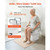 Raised Toilet Seat with Arms, 300 lbs Load Capacity, 3.5-Inch Lift Height, Widened Commode Elevated