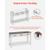 47 in Console Table, Farmhouse Desk Behind the Couch with Drawers and Bottom Storage Shelf, Wooden 