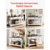47 in Console Table, Farmhouse Desk Behind the Couch with Drawers and Bottom Storage Shelf, Wooden 