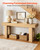 63 in Console Table, Farmhouse Desk Behind the Couch, Wooden Rectangle Entrance Desk, Narrow Long S
