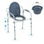 Commode Chair, Bedside Commode with Wider Toilet Seat, 7-Level Adjustable Height, 5.8L Removable Bu
